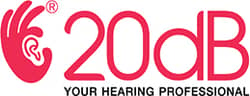 20dB HEARING logo