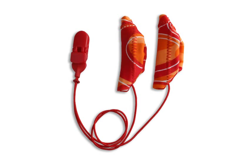 Ear Gear Cochlear Corded Orange-Red