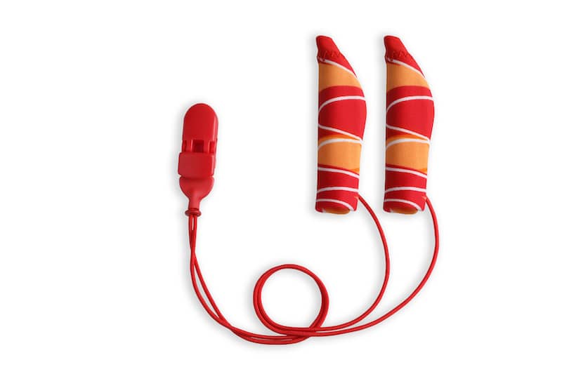 Ear Gear FM Corded Orange-Red