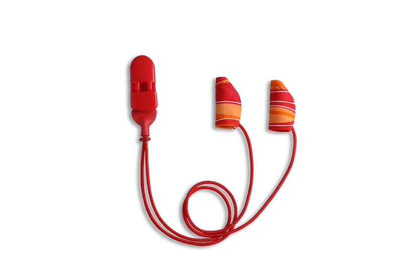 Ear Gear Micro Corded Orange-Red