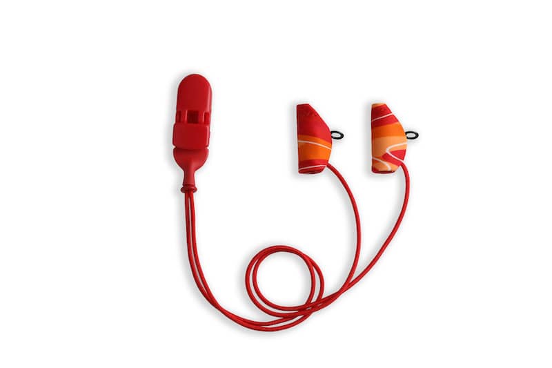 Ear Gear Micro Corded Eyeglasses Orange-Red