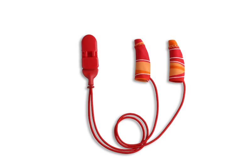 Ear Gear Mini Corded Orange-Red