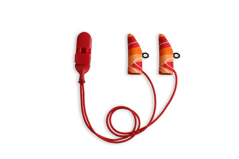 Ear Gear Mini Corded Eyeglasses Orange-Red